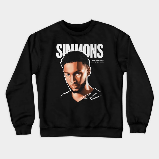 ben simmons game face Crewneck Sweatshirt by mazihaya pix